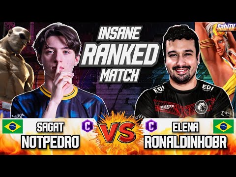SF6 🔥 NOTPEDRO (Sagat) vs RONALDINHOBR (Elena) 🔥 Insane High-Level Ranked Match | Street Fighter 6