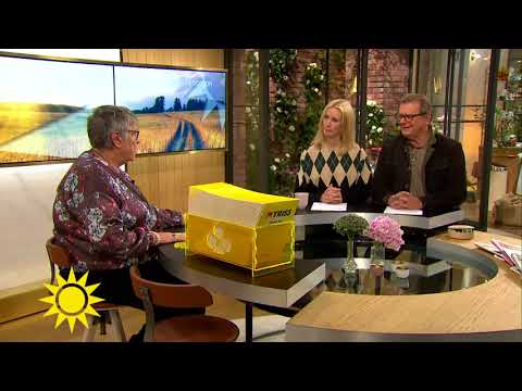 Glada Triss-vinnaren Marianne passar på att hälsa till barnbarnet Vincent - Nyhetsmorgon (TV4)