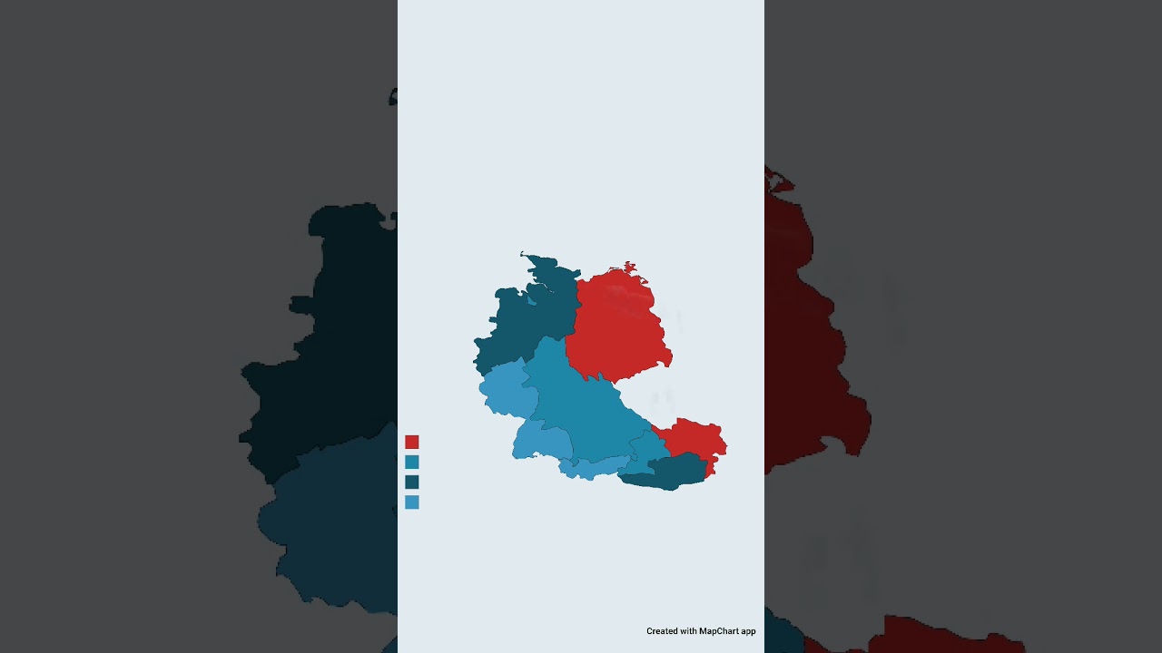 #Map of Allied Occupied Germany & Austria #maps  #geography #mapchart #shorts #germany #austria