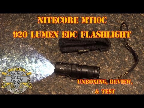 Nitecore MT10C 920 Lumen EDC Flashlight - Unboxing, Review, & Test