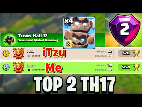 Th17 Rank 2 With Fireball Meteor Golem Strategy (Legend League January Season Day 15)
