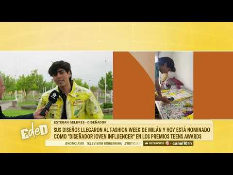De Choele Choel a Milán: el joven que crea ropa sustentable con repasadores y paquetes de yerba