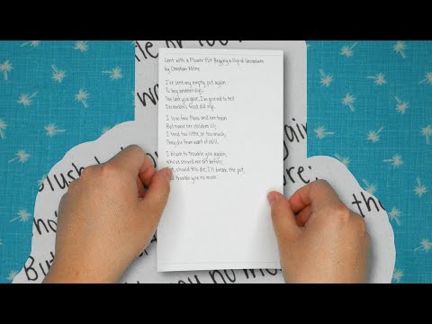 Niki Hua reads “Sent with a Flower-Pot Begging a Slip of Geranium”