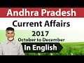 Andhra Pradesh Current Affairs 2017 October To December APPSC Group 1 2 Police