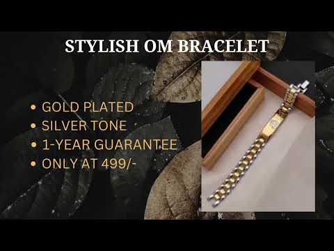 Mans om gold plated bracelets