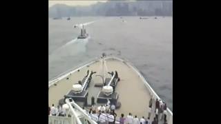 Cunard Ocean Liner QE2 arrives in Hong Kong