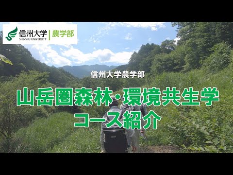 農学生命科学科 【信州大学農学部2025年4月～コース再編】山岳圏森林・環境共生学コース