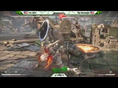 NEC16 - MKX - Top 8 - YOMI Slayer (Kung Lao) vs YOMI Michaelangelo (Quan Chi)