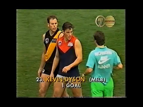 Kevin Dyson - Melbourne - 3 goals v Richmond - 1993 Round 21 - MCG - VFL