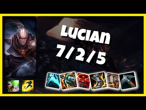 Lucian Bot Lane 10.25 Challenger Gameplay Replay S11 (7/2/5) - NA