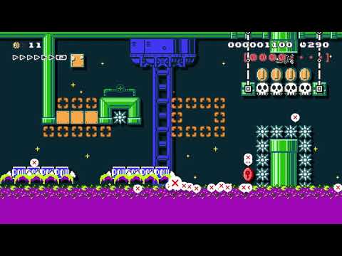 Bone Break Barge [HSSS 4-2] by Pinktops 🍄 Super Mario Maker 2 #aki