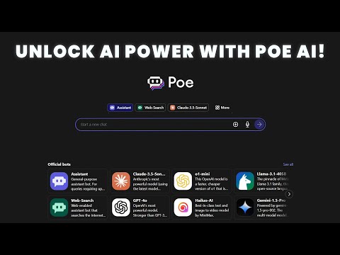 Meet the AI That Can Do EVERYTHING! 🚀 | Poe AI Explained!