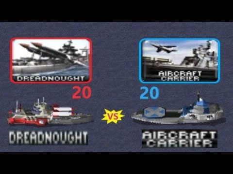 Dreadnought vs Aircraft Carrier - Red Alert 2