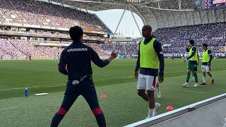 2026/04/25 エディオンピースウイング (広島－C大阪) 試合前半中盤以降終盤途中までのシーン & チャント