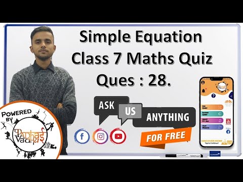 Q.28 Find the solution ' if x-5/2 = 3/2 , then x= ? I Class 7th Maths I Simple Equation