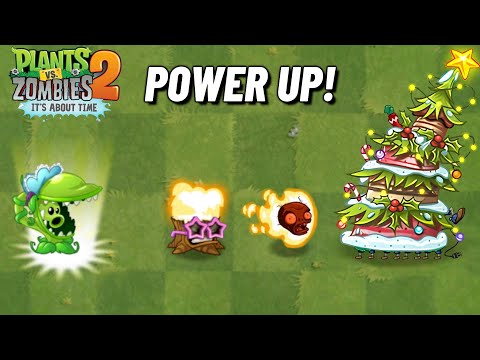PvZ2 Challenge! How many Plant can destroy Feastivus Cake Tank using only 1 Power-Up ?