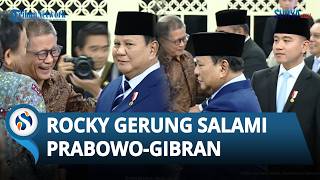 Momen Rocky Gerung Hadiri Reshuffle Kabinet, Salami Prabowo hingga Rangkul Gibran di Istana