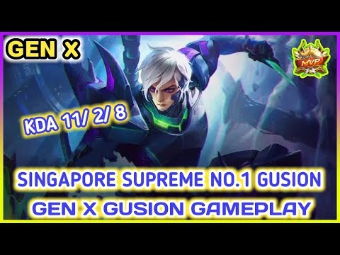 SINGAPORE SUPREME NO. 1 | GUSION TOP 1 GLOBAL GAMEPLAY by GEN X | TUTORIAL GUSION TOP 1 GLOBAL