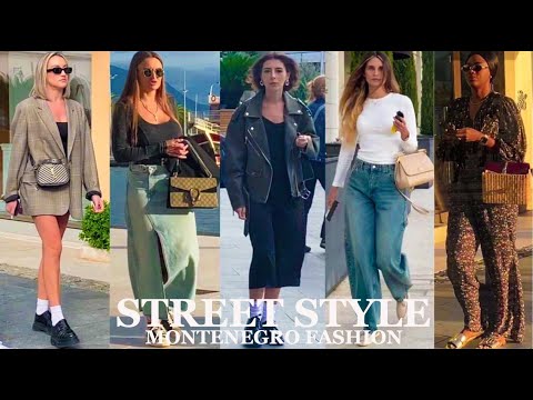 Street fashion walk|Autumn 2023|Rainy autumn day in Montenegro