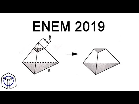 Enem em 1 minuto 2019 2020 Questão 157 Resolvida Tetraedro Truncado Secção Faces Matemática
