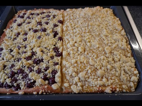 Muddis zweierlei Streuselkuchen mit Hefeteig