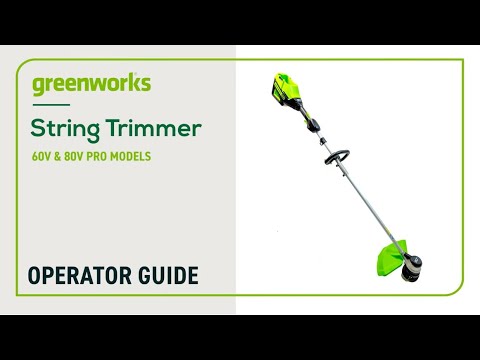 Operating your Greenworks Pro Non-Attachment Capable String Trimmer