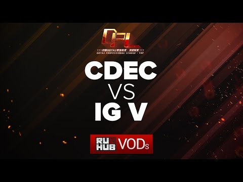 CDEC vs IG.V, DPL Season 2 - Div. A, game 2 [GodHunt, Jam]