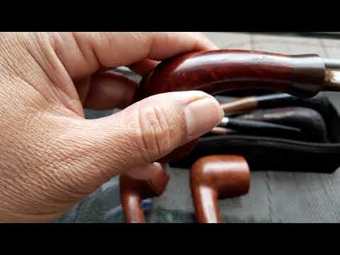 Pipe smoke cangklong: Radice Clear handmade in Italy, Peterson's Kildare made in Ireland, stanwell