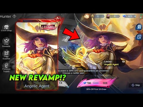 LESLEY LEGEND SKIN "ANGELIC AGENT" IS FINALLY BACK!!😻✨ (NEW REVAMP!?) - MLBB