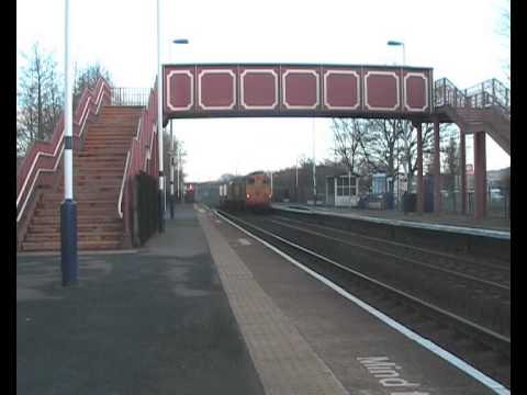 Nuclear Flasks to Sellafield with DRS 20309 and 37605 through Blaydon 24th December 2014