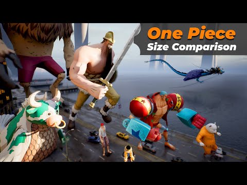 One Piece Characters Size Comparison in 3D World | Size Comparison in First Person view