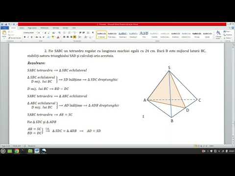Problemă rezolvată tetraedru regulat