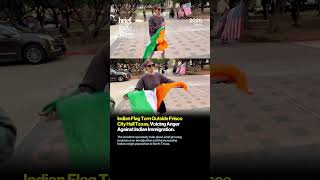 Download lagu Bendera India Disobek di Luar Balai Kota Texas, Video Picu Kemarahan. mp3