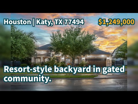 Katy, TX 77494 | $1,249,000 | 4,241 Sqft, 5 beds, 5 full and 1 half baths, Single-Family | Resort...