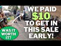 This yard sale had an entry fee!