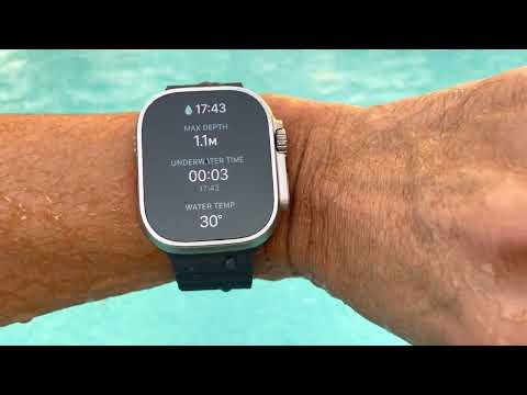 Apple Watch Ultra. Pool diving test.