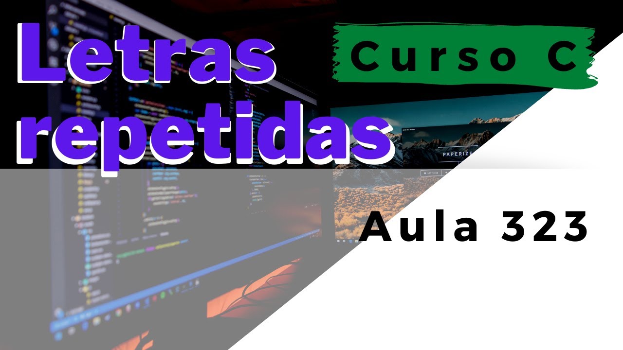 Curso de Programação C | Como descobrir quantas e quais letras duas strings têm em comum? | aula 323