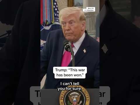 Trump: “This war has been won”
