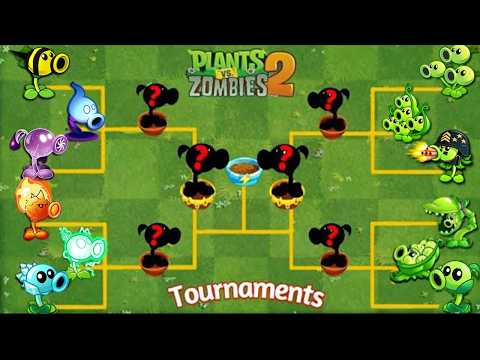 Tournament 24 PEA Plants Vs All Zombies - Who Will Win? - Pvz 2 Plant vs Plant