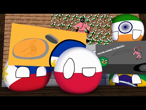 Countryballs School - Painting Squid Game [Minecraft Animation]