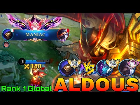MANIAC Aldous VS Top 2 Gord & Supreme No.1 Hayabusa - Top 1 Global Aldous Gameplay - Mobile Legends