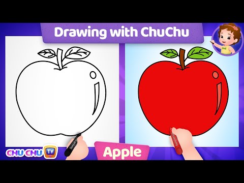 How to Draw a Red Apple + More Drawings with ChuChu - ChuChu TV Drawing Lessons for Kids