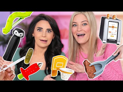 TESTING FUNNY KITCHEN GADGETS w/ iJustine! - Part 18