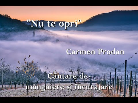 Carmen Prodan "Nu te opri" -  Cântare de mângâiere si încurajare