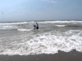 Brennan riding the waves in Emerald Isle #1