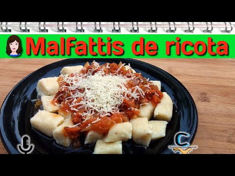 , title : 'Malfattis de papa y ricota | Ñoquis rústicos caseros 🥔🍅🧀'