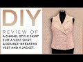 DIY: Review of a Chanel style skirt suit: a vent skirt, a double-breasted vest and a jacket.