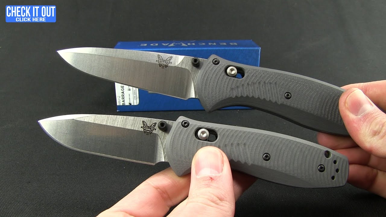 Benchmade Mini Barrage Knife Gray w/ Satin Drop Point Benchmade Mini Barrage Knife Gray w/ Satin Drop Point