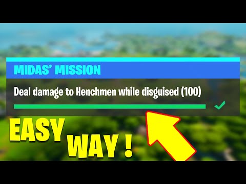 Deal damage to Henchmen while disguised - Midas' Mission Fortnite