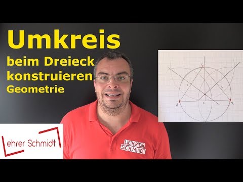Umkreis (Außenkreis) beim Dreieck - Mittelsenkrechte | Geometrie | Mathematik | Lehrerschmidt